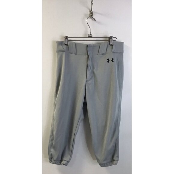 Men’s Short Grey Loose Medium Under Armour Baseball Pants 🩶 - Picture 1 of 4
